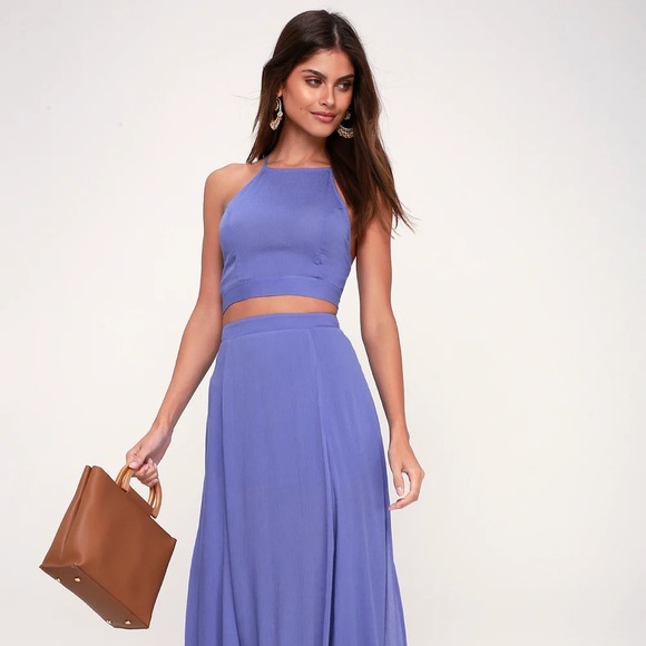 Lulus Tops - NWT Periwinkle Blue Open Back Tank